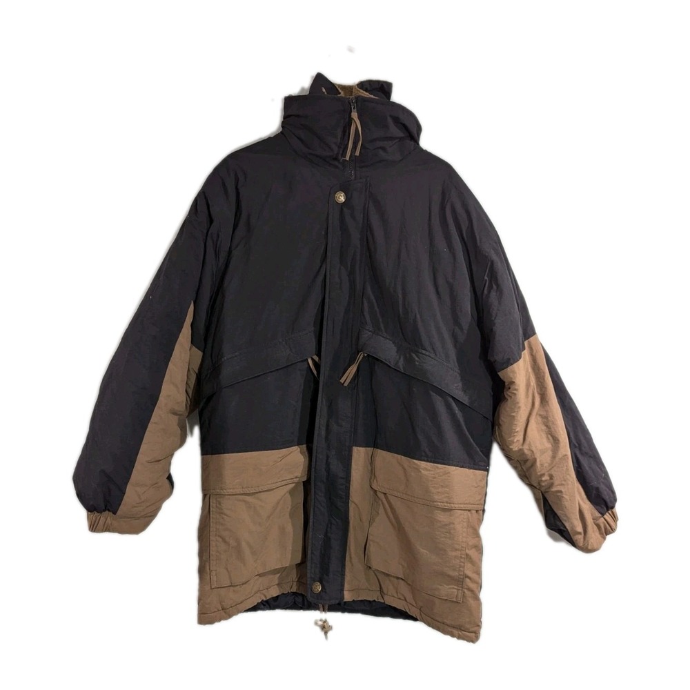 Canyon Guide Outfitters Coat Mens Hooded Barn Jacket Vtg Gorpcore Work Wear LG